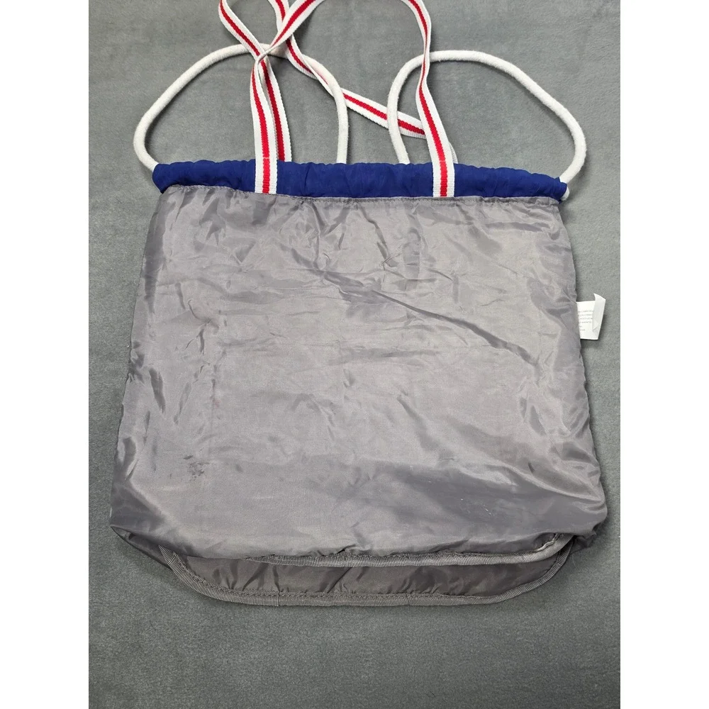 Mad Love Colorblock‎ Drawstring Backpack Blue Red White Nylon OS